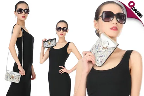 For QR39, Sparkle with Multi-Color Crystal Mobile Pouches - Choose from 5 Glittering Designs! (QR65 Value)